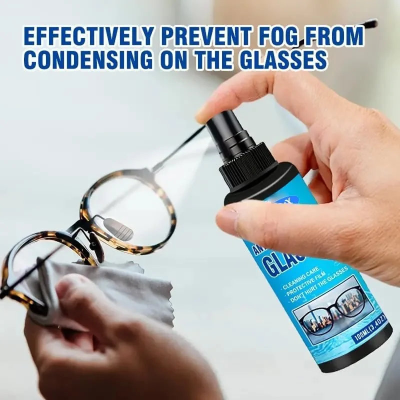اسپری ضد بخار 100 میلی لیتری - مناسب برای عینک، عینک شنا، ماسک غواصی، عینک اسکی و موارد دیگر