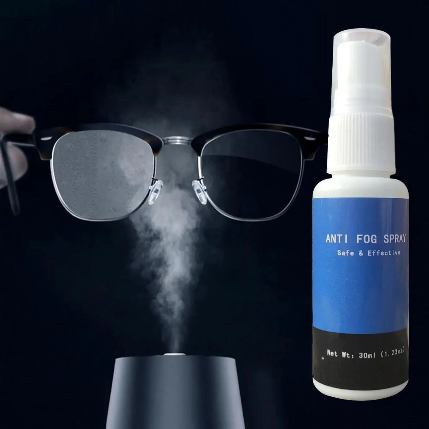 اسپری ضد بخار برای عینک، پاک کننده لنز عینک، 30 میلی لیتر، پاک کننده لنز ایمن و موثر (2 عدد)