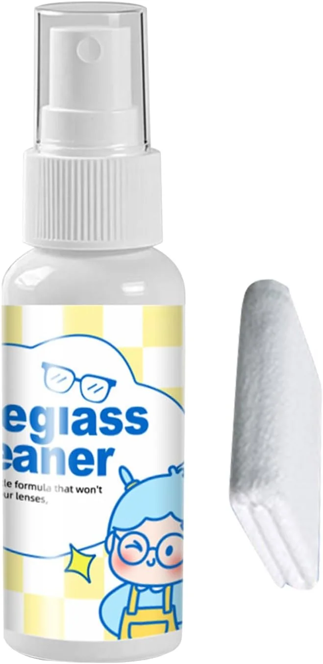 اسپری تمیز کننده عینک، اسپری تمیز کننده لنز برای عینک | محلول 50 میلی لیتری ضد خش برای نگهداری عینک، حذف گرد و غبار برای سفر کاری، مسافرت، دانشجویان، سالمندان، معلمان، رانندگان