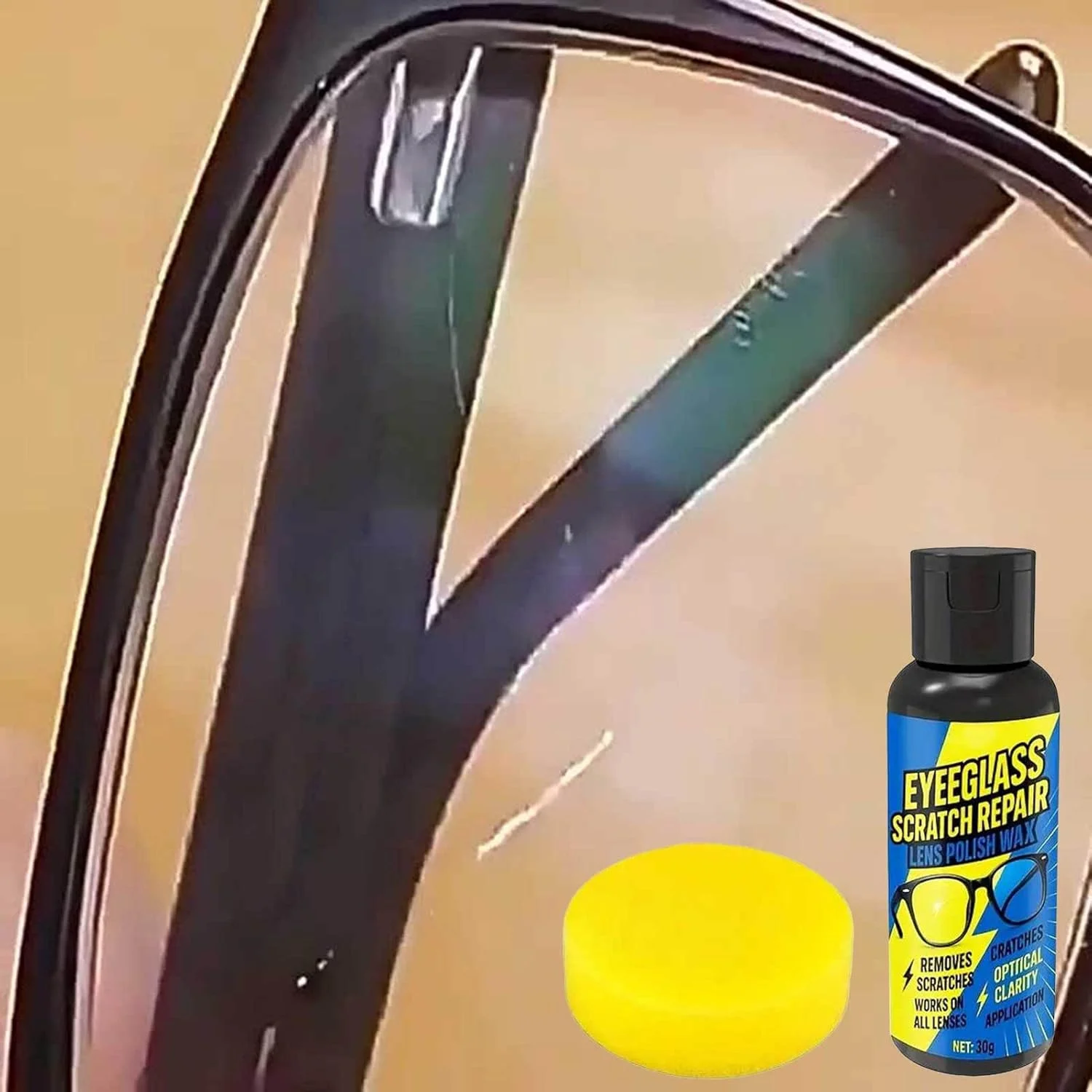 محلول ترمیم خط و خش عدسی عینک، اسپری تمیز کننده شیشه عینک، ابزار تمیز کردن شیشه برای شیشه جلوی خودرو