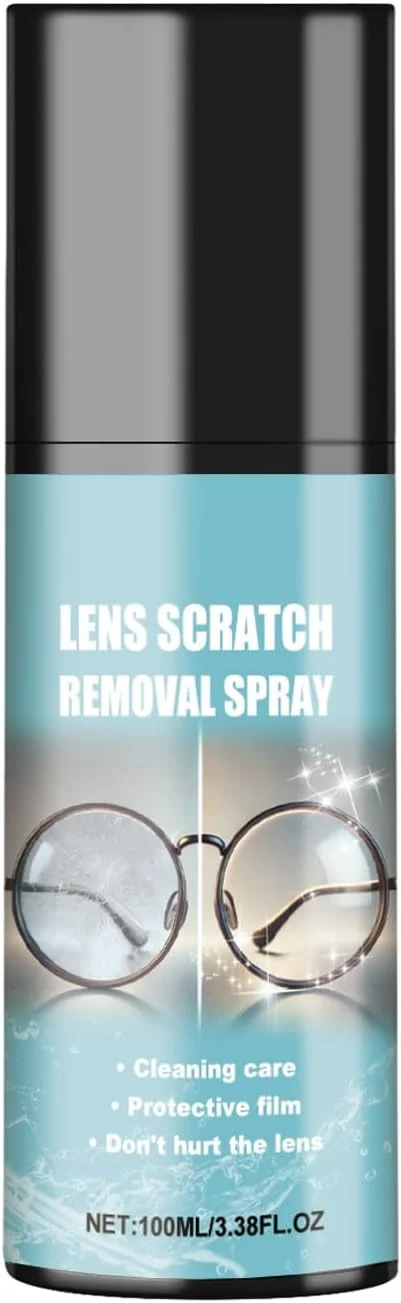 اسپری تمیز کننده عینک، از بین برنده خط و خش لنز، محلول تمیز کننده برای عینک، لنز دوربین و صفحه نمایش، بازگرداندن شفافیت برای اسپری تمیز کننده عینک، 100 میلی لیتر