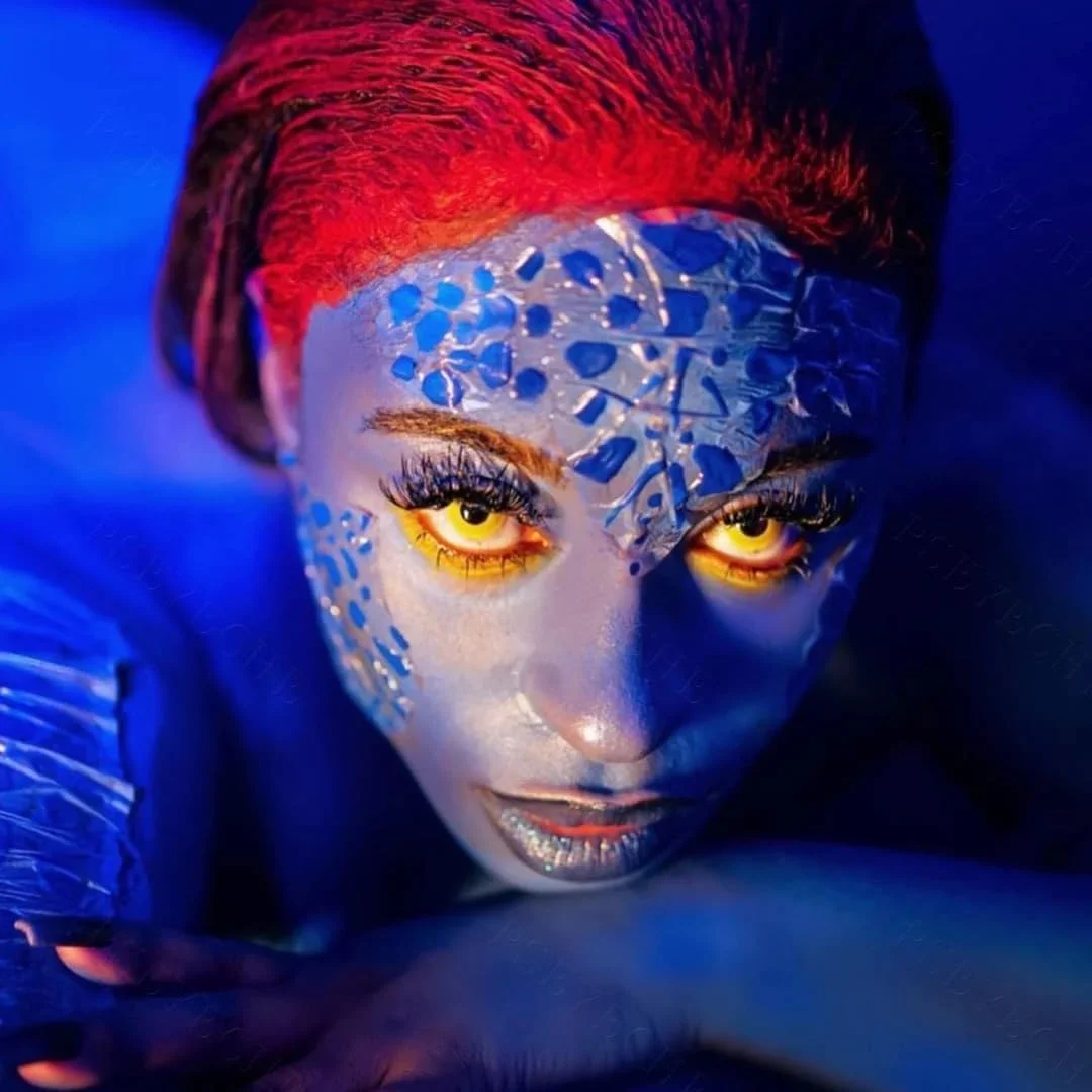 لنزهای تماسی رنگی زرد برای مهمانی هالووین - بسته 2 عددی برای 1 سال