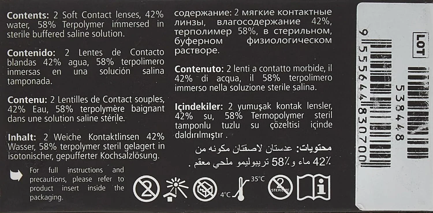 لنزهای تماسی یک روزه آبی آسمانی ColorVue Wild لنزهای تماسی یک روزه آبی آسمانی ColorVue Wild