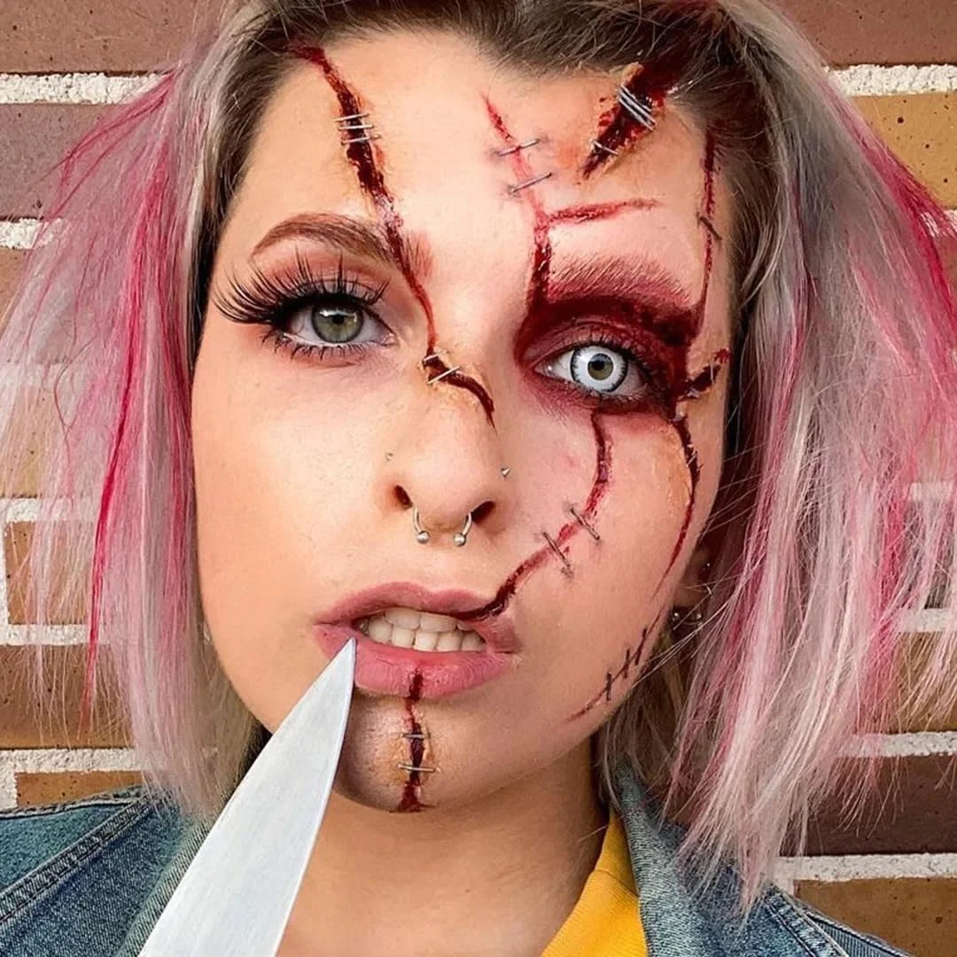 لنزهای تماسی رنگی خاکستری روشن برای مهمانی و آرایش - بسته 2 عددی برای 1 سال لنزهای تماسی رنگی خاکستری روشن برای مهمانی و آرایش - بسته 2 عددی برای 1 سال