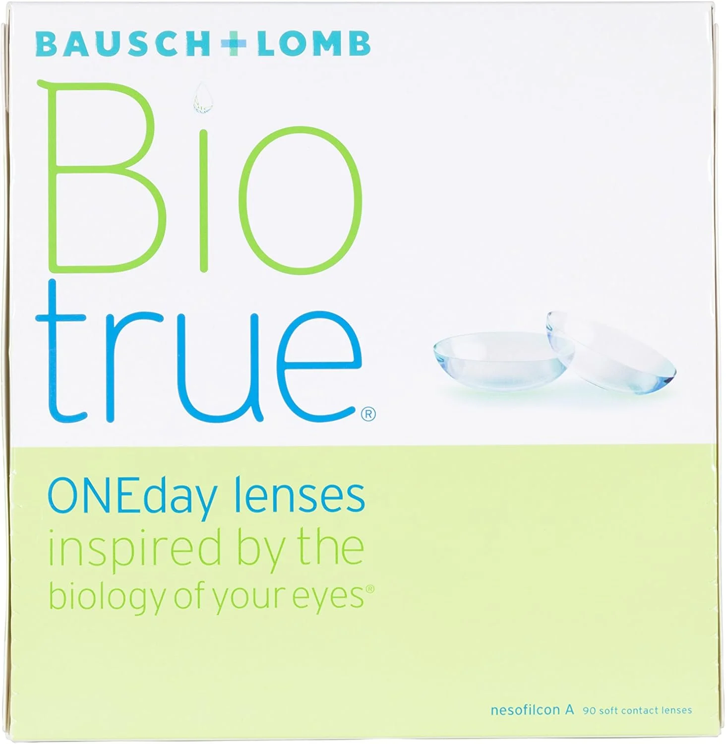 لنز تماسی روزانه Biotrue Bausch + Lomb، بسته 90 عددی، 2.5- دیوپتر، 14.2 میلی متر