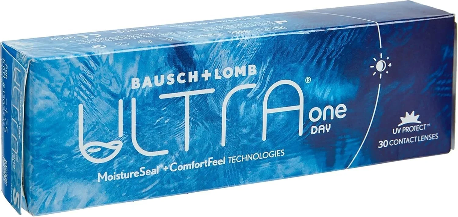 لنز تماسی یکبار مصرف BAUSCH & LOMB Ultra One Day 30 عددی، دیوپتر 1.00- - شفاف