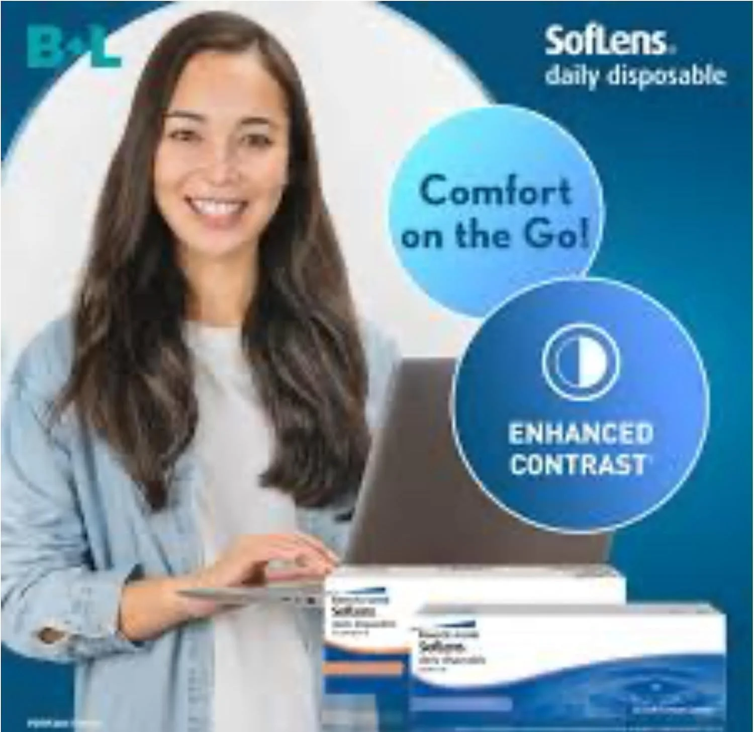 لنز تماسی روزانه نرم بوش اند لومب -5 دیوپتر، 14.2 میلی متر - بسته 90 عددی لنز تماسی روزانه نرم بوش اند لومب -5 دیوپتر، 14.2 میلی متر - بسته 90 عددی