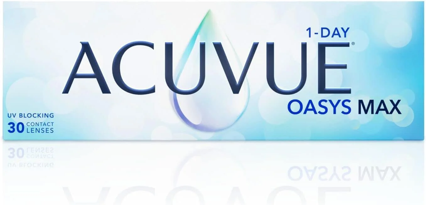 لنز تماسی روزانه آکیو وی اوسیس مکس بسته 30 عددی، 14.3 میلی متر، 7.50- دیوپتر - شفاف
