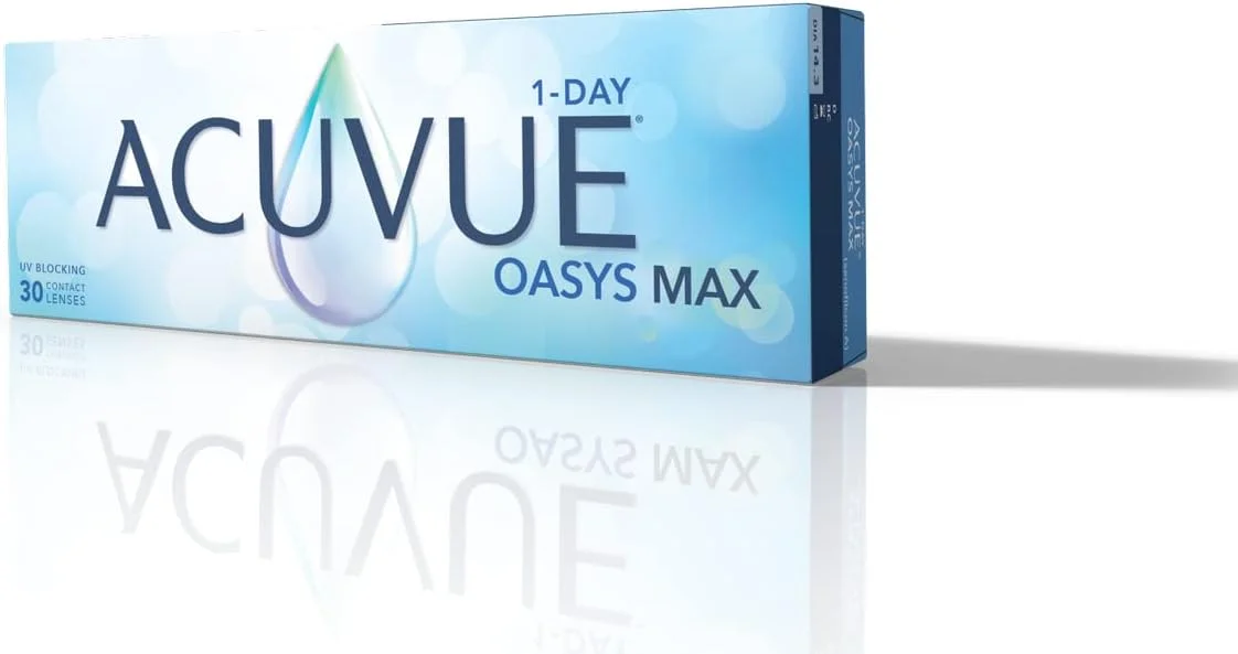 لنز تماسی روزانه آکیو وی اوسیس مکس بسته 30 عددی، 14.3 میلی متر، 4.75- دیوپتر - شفاف