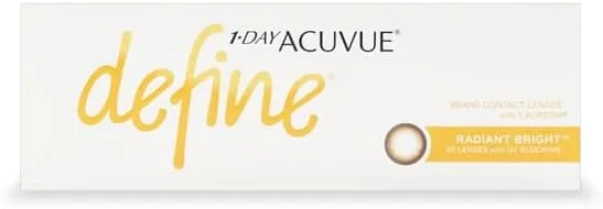 لنزهای تماسی روزانه یک روزه آکیو وی دیفاین رادیانت برایت (4.50-، 8.5، 14.2، 30) (بسته 30 عددی)