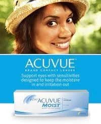 لنزهای تماسی روزانه آکیو ویو 1-Day Moist - قدرت های مختلف - J&J (30 لنز در بسته) (-2.00, 8.5, 14.2, 30)