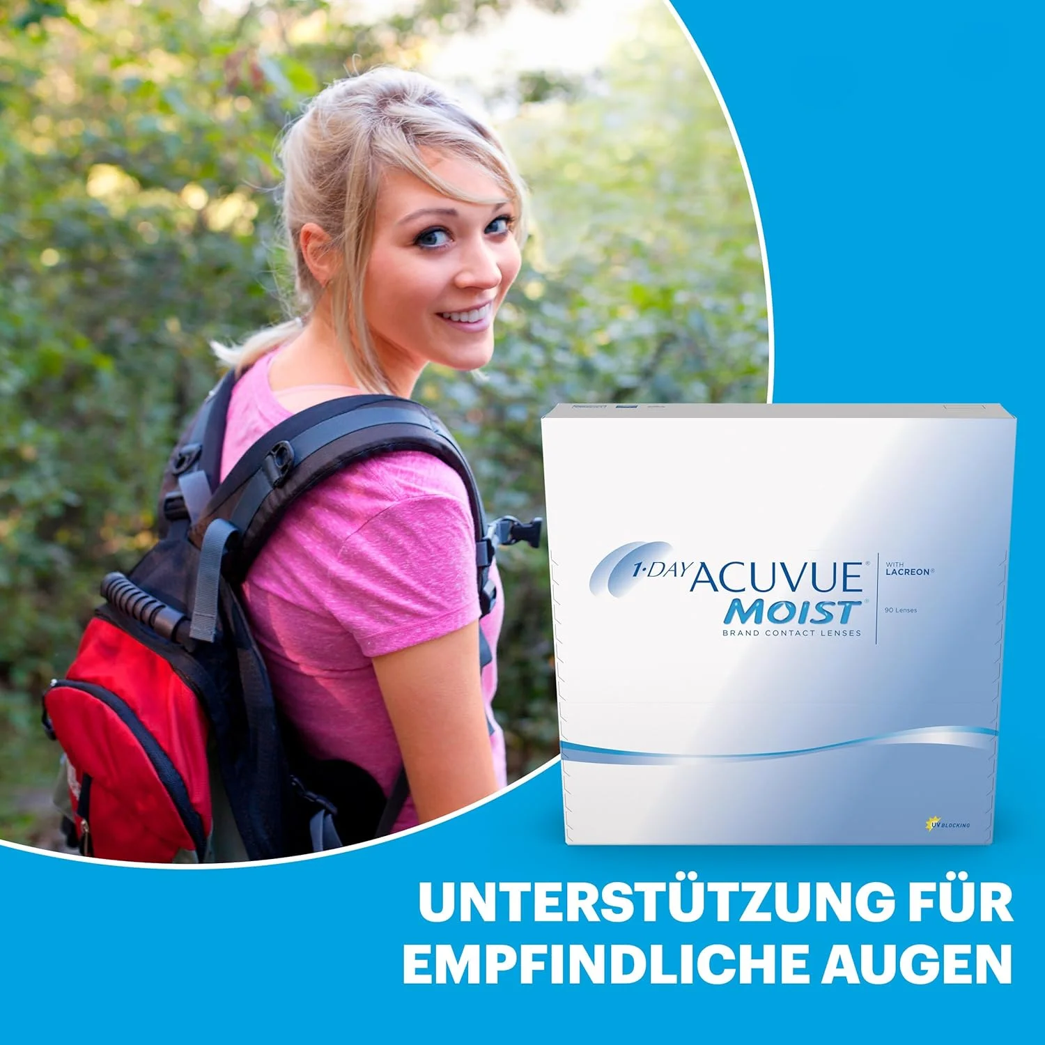 لنزهای تماسی یک‌روزه آکیو ویو Moist (بسته 90 عددی)