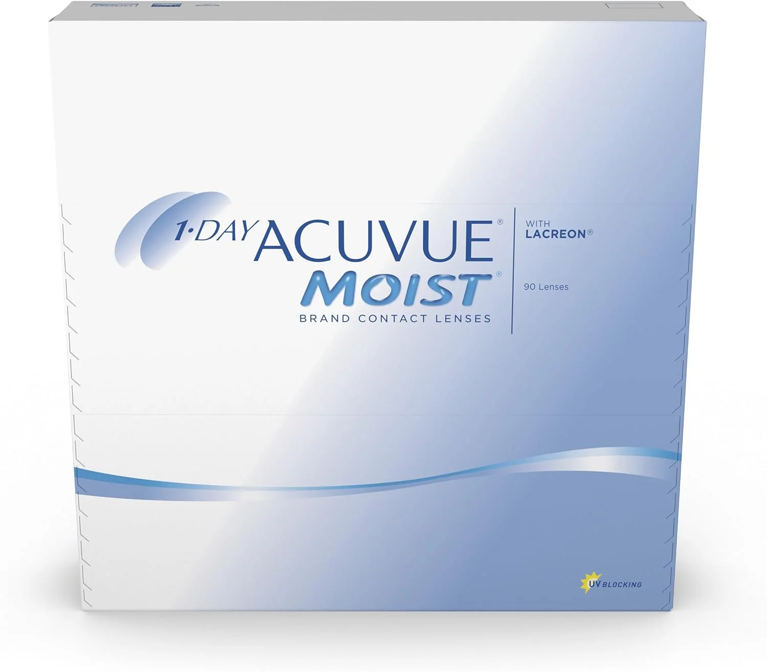 لنز تماسی یک روزه Acuvue Moist بسته 90 عددی، 8.5- دیوپتر، 14.2 میلی متر