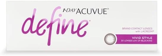 Acuvue 1-DAY define VIVID STYLE - توان های مختلف - J&J - لنزهای تماسی روزانه (30 لنز در بسته) (-2.75, 8.5, 14.2, 30)