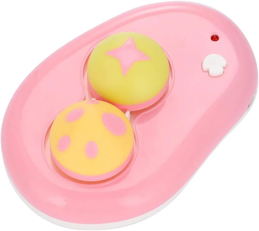 دستگاه تمیز کننده لنز تماسی اولتراسونیک، دستگاه تمیز کننده هوشمند برای لنزهای تماسی نرم و سخت، تمیز کننده لنز تماسی، مراقبت روزانه تمیز کردن سریعتر برای لنز تماسی (صورتی)