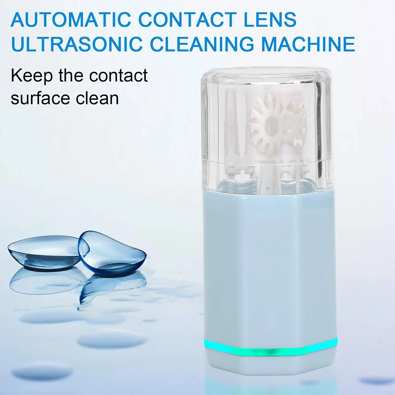 دستگاه تمیز کننده لنز تماسی قابل حمل، دستگاه تمیز کننده اتوماتیک با کابل شارژ USB برای مراقبت روزانه، تمیز کردن سریع لنزهای نرم و سخت (فیروزه ای) دستگاه تمیز کننده لنز تماسی قابل حمل، دستگاه تمیز کننده اتوماتیک با کابل شارژ USB برای مراقبت روزانه، تمیز کردن سریع لنزهای نرم و سخت (فیروزه ای)