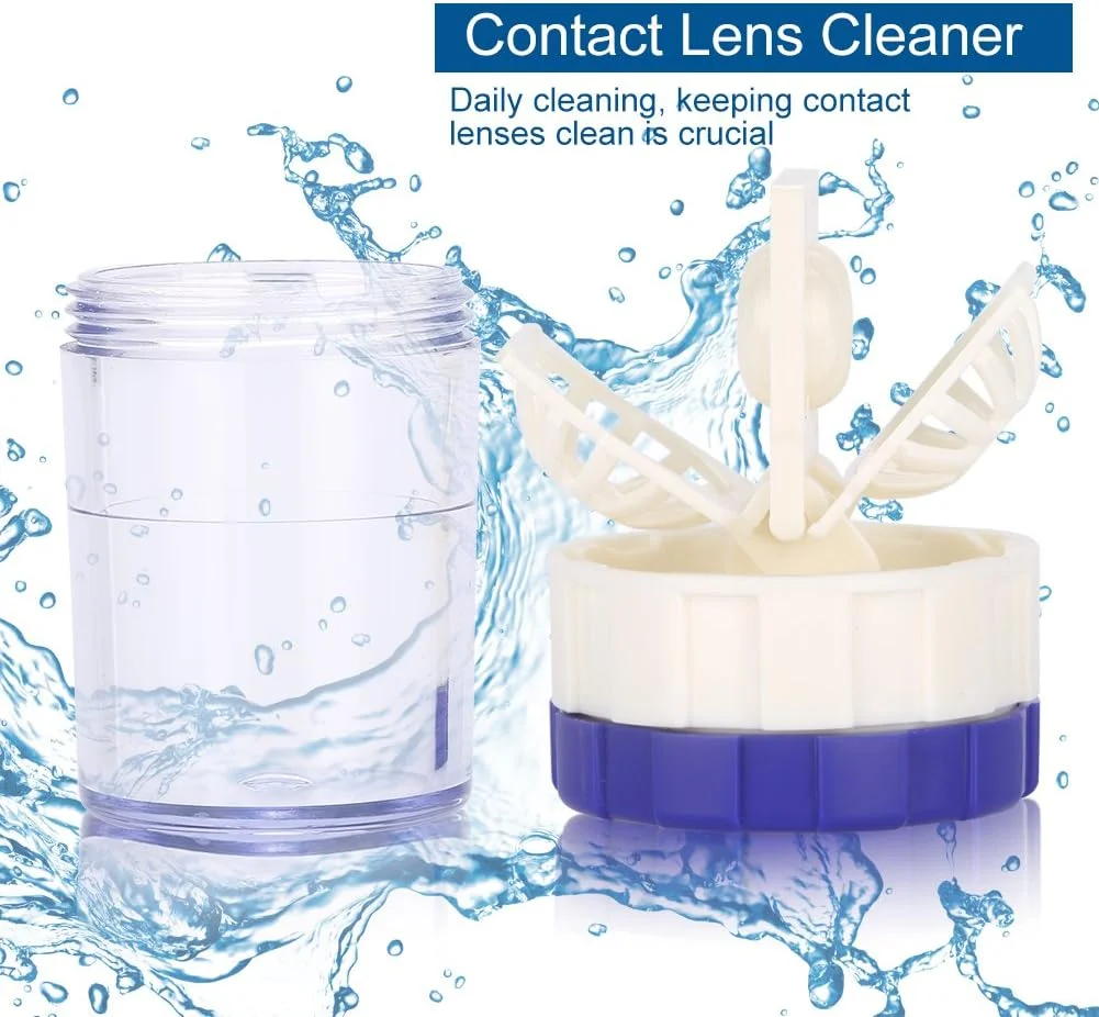 جا لنزی اسکلرا، جا لنزی پلاستیکی قابل حمل، محفظه تمیز کننده لنز تماسی استوانه ای شکل، شوینده دستی لنز برای استفاده روزمره