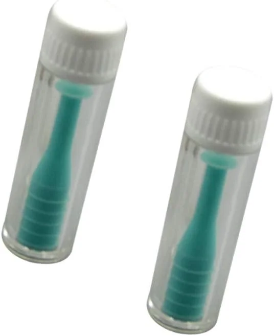 اپلیکاتور لنز تماسی 2 عددی، فنجان مکش برای برداشتن لنز تماسی سخت چشم با بطری برای مسافرت و منزل (سبز)