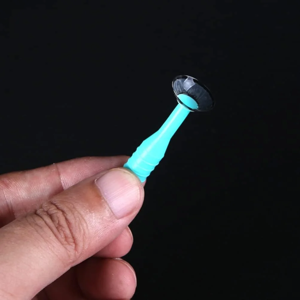 اپلیکاتور لنز تماسی 2 عددی، فنجان مکش برای برداشتن لنز تماسی سخت چشم با بطری برای مسافرت و منزل (سبز)