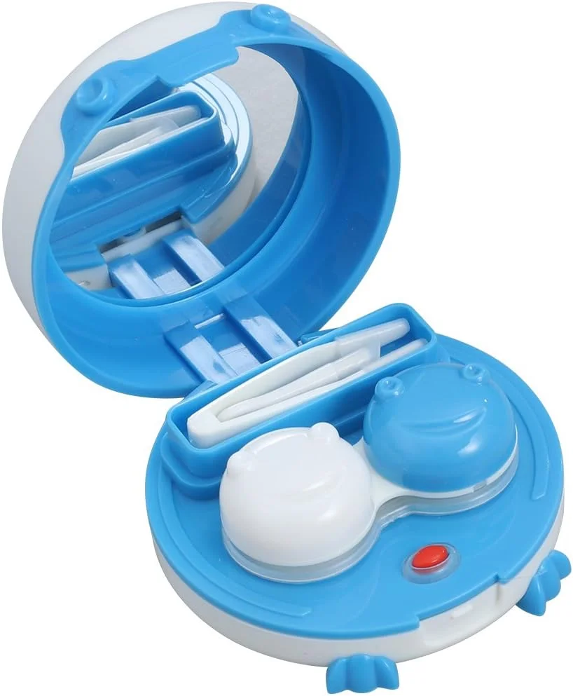 تمیز کننده لنز تماسی، جا لنزی قابل حمل با آینه و موچین