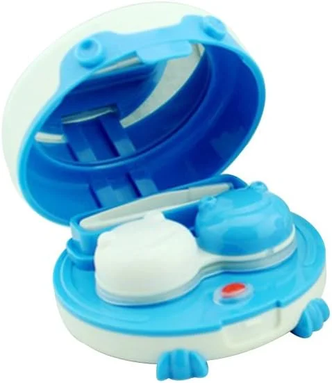 تمیز کننده لنز تماسی، جا لنزی قابل حمل با آینه و موچین