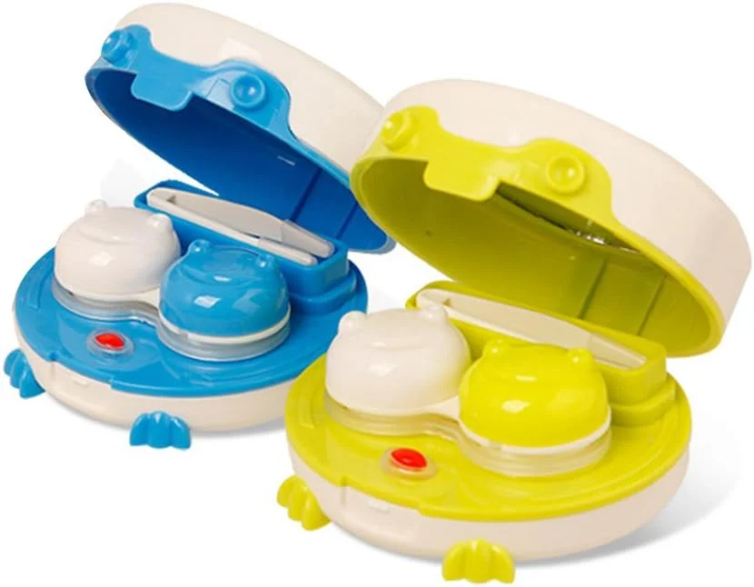 تمیز کننده لنز تماسی، جا لنزی قابل حمل با آینه و موچین