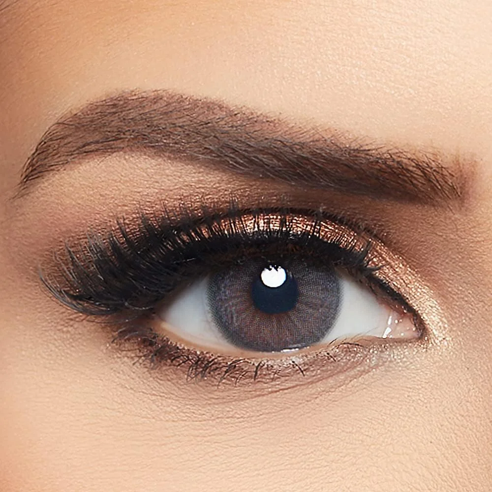 لنزهای تماسی رنگی بزرگسال унисекс لیالا بای ایوا، خاکستری کیهانی (بسته 2 عددی)