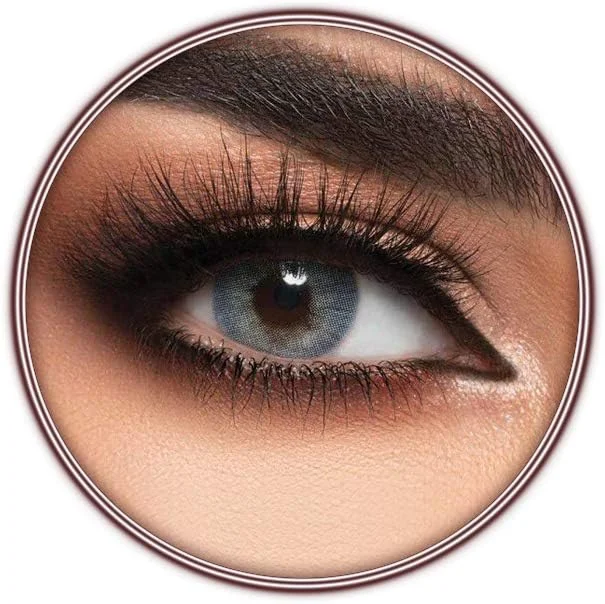 لنزهای تماسی لنزمی آبی آسمانی، لنزهای آرایشی اورجینال لنزمی، مصرف شش ماهه، رنگ آبی آسمانی