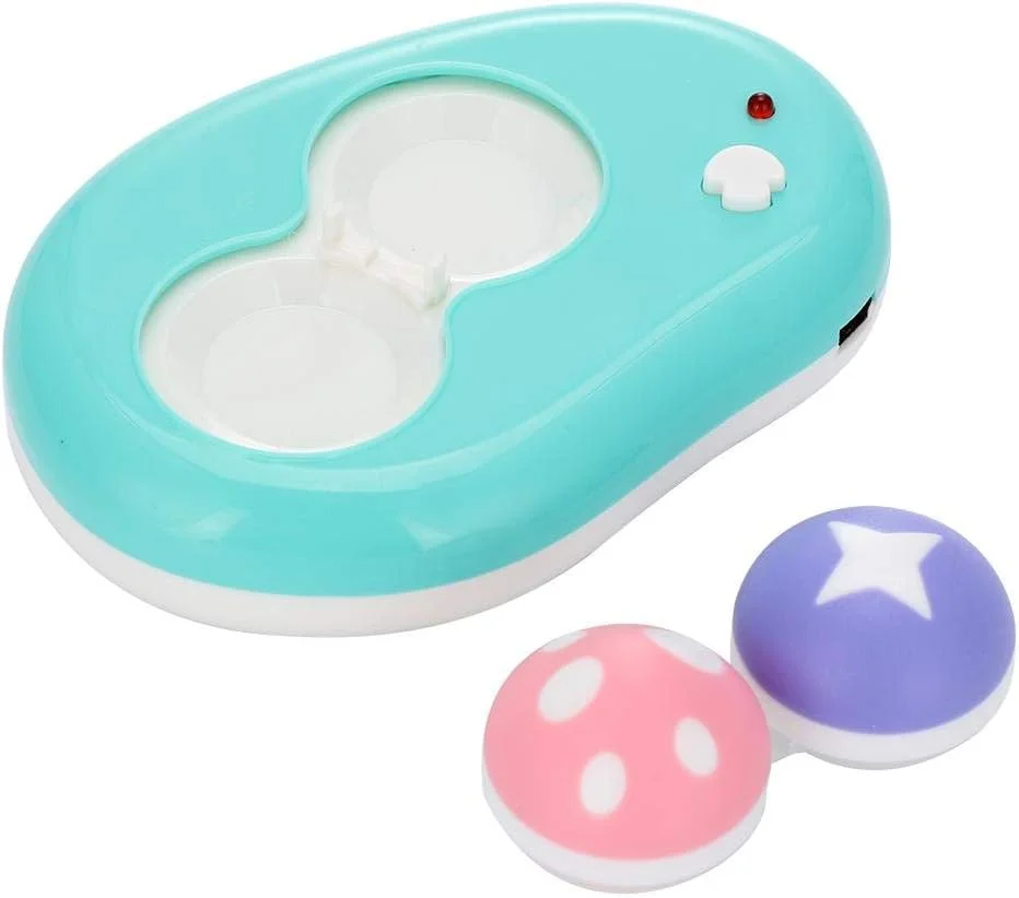 دستگاه تمیز کننده لنز تماسی، ویبره بالا، شارژ USB برای لنز سخت، مناسب برای محلول های شستشو و لنزهای رنگی (سبز)