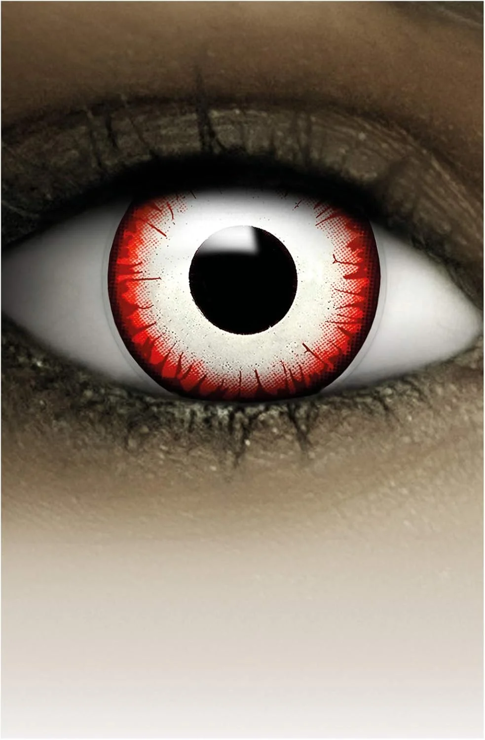 لنزهای تماسی رنگی هالووین FXCONTACTS، لنز طرح دار نرم برای لباس مبدل شیک، 2 عدد، 1 جفت، یک بار مصرف بدون نسخه - لباس زامبی