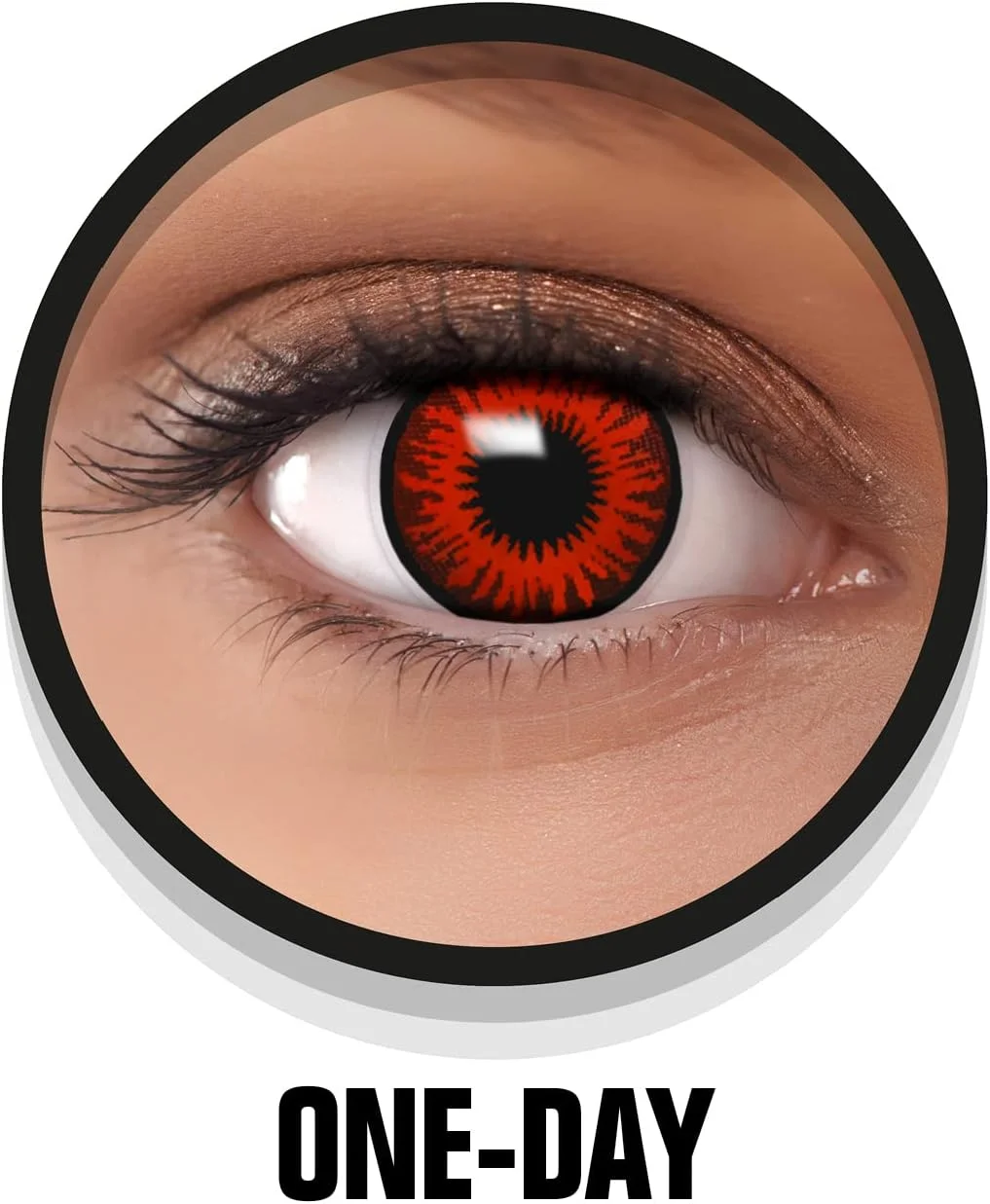 لنزهای تماسی رنگی هالووین FXEYEZ، لنز طرح دار نرم برای لباس مبدل شیک، 2 عدد، 1 جفت، یک بار مصرف بدون نسخه - طرح گل قرمز لنزهای تماسی رنگی هالووین FXEYEZ، لنز طرح دار نرم برای لباس مبدل شیک، 2 عدد، 1 جفت، یک بار مصرف بدون نسخه - طرح گل قرمز