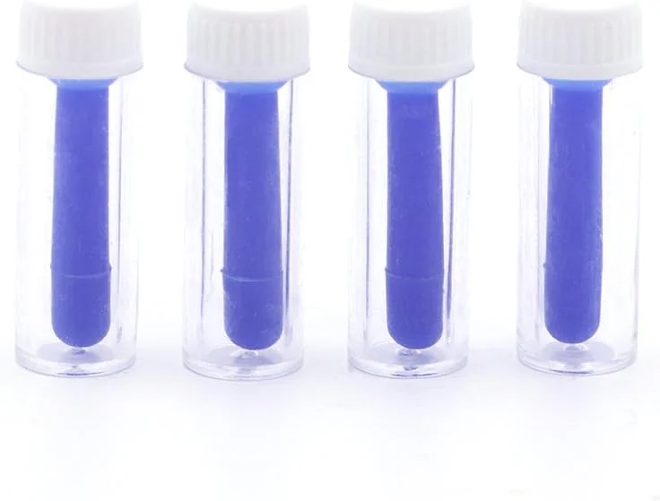 ابزار برداشتن لنز تماسی ۴ عددی، ابزار قرار دادن لنز تماسی حفره دار، فنجان مکش لنز تماسی برای لنزهای سخت RGP، آبی