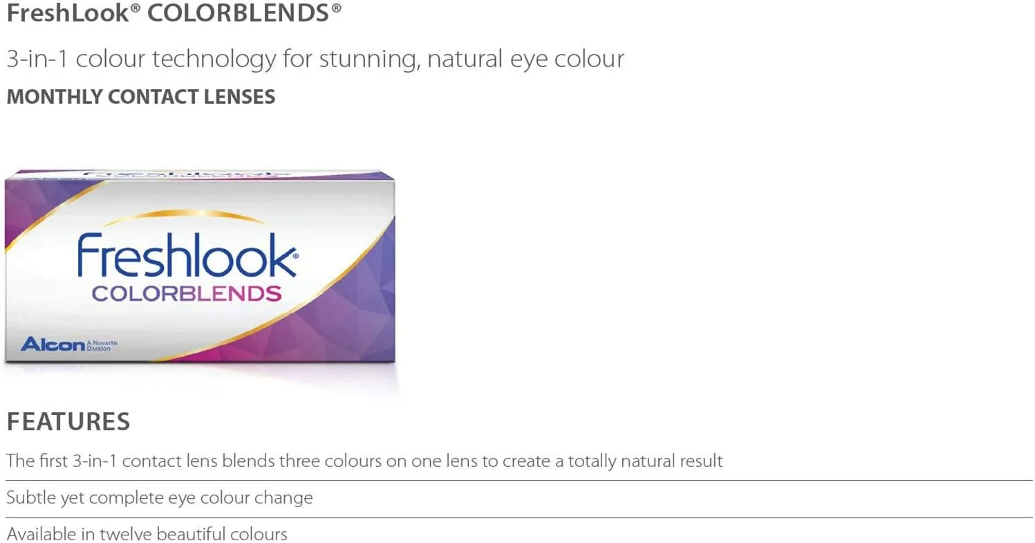 لنزهای تماسی ماهانه رنگی فرش لوک کالربلندز - رنگ: سبز - (2 لنز در هر بسته) (-0.50, 8.6, 14.5, 2)