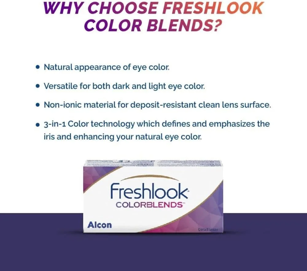 لنزهای تماسی رنگی فرش‌لوک کالربلندز خاکستری نقره‌ای بدون نمره - بسته‌ 2 عددی، مصرف ماهانه، نمره‌های مختلف، ظاهر طبیعی، دید بهتر، استفاده بهداشتی و راحت