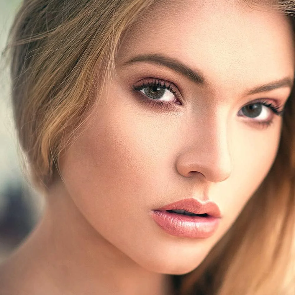 لنزهای تماسی رنگی FreshGo، مناسب برای همه، مدل چشم درشت و دایره ای، با قابلیت استفاده 12 ماه (سالانه)، لنز شفاف برای چشم، بسته 2 عددی ((کریستال 2)، 14.4 میلی متر، 0.0)