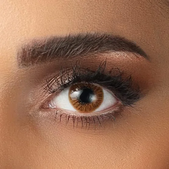 لنزهای اِوا (مجموعه فندق رنگ: دارچینی) - لنزهای رنگی بدون نمره - جلوه طبیعی و مناسب برای همه