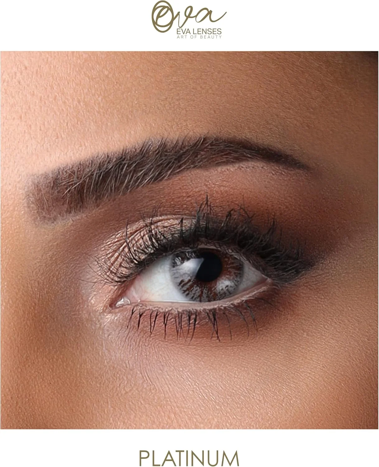 لنزهای اِوا (مجموعه رنگ خاکستری: پلاتینیوم) - لنزهای رنگی بدون نمره - جلوه طبیعی و مناسب برای همه