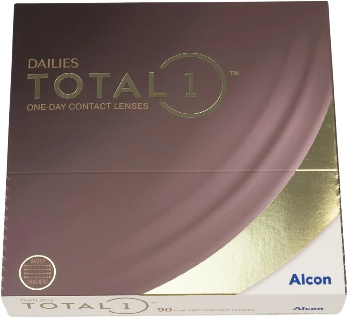 دیلیز توتال 1 (90 لنز در بسته) - لنزهای تماسی یکبار مصرف روزانه - آلکان; لنزهای تماسی دیلیز (-5.50, 8.5, 14.1, 90)