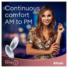 دیلیز توتال 1 (90 لنز در بسته) - لنزهای تماسی یکبار مصرف روزانه - آلکان; لنزهای تماسی دیلیز (-5.50, 8.5, 14.1, 90)