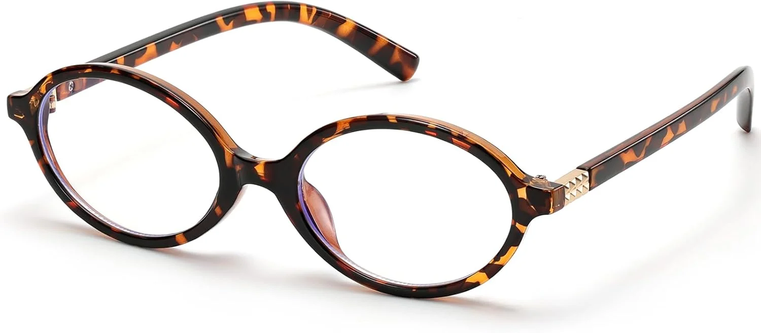 عینک های بلو لایت بیضی رترو برای زنان، عینک کامپیوتر فشن با فریم وینتیج مسدود کننده نور آبی عینک های بلو لایت بیضی رترو برای زنان، عینک کامپیوتر فشن با فریم وینتیج مسدود کننده نور آبی