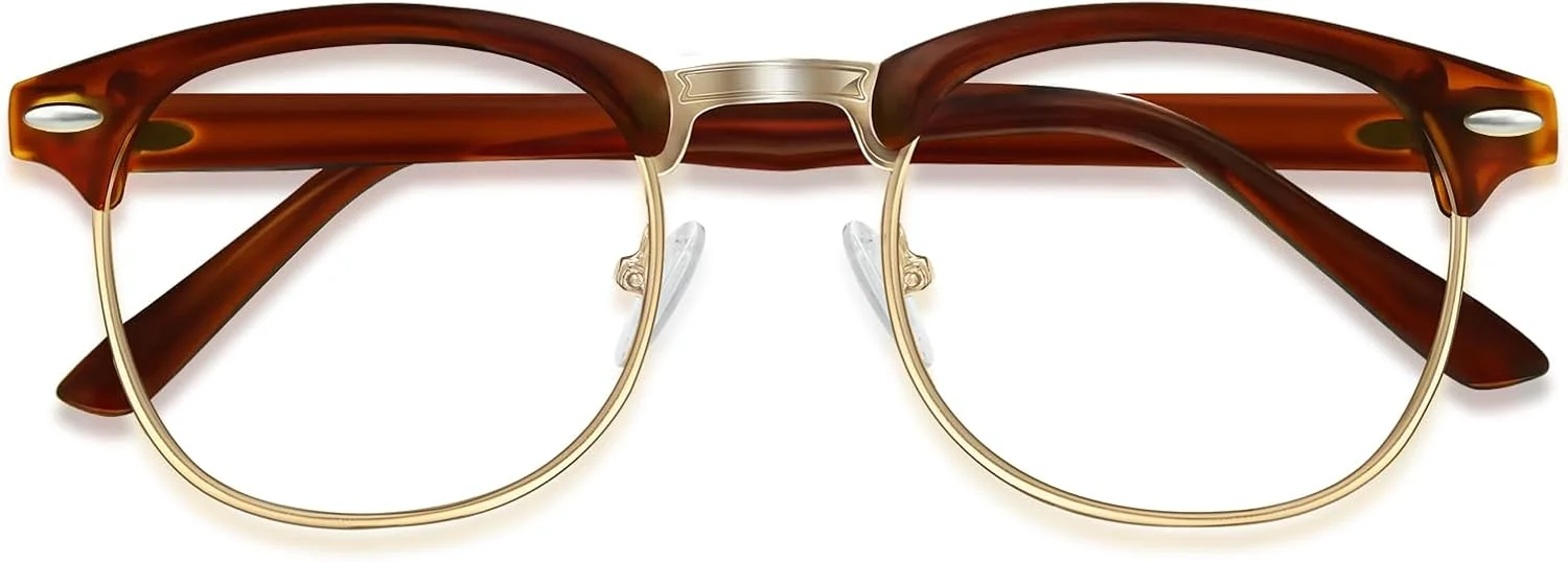 عینک های مسدود کننده نور آبی برای آقایان و بانوان، مسدود کننده 99% نور آبی برای کامپیوتر، بازی، تلویزیون و صفحه نمایش تلفن، نیم فریم عینک های مسدود کننده نور آبی برای آقایان و بانوان، مسدود کننده 99% نور آبی برای کامپیوتر، بازی، تلویزیون و صفحه نمایش تلفن، نیم فریم