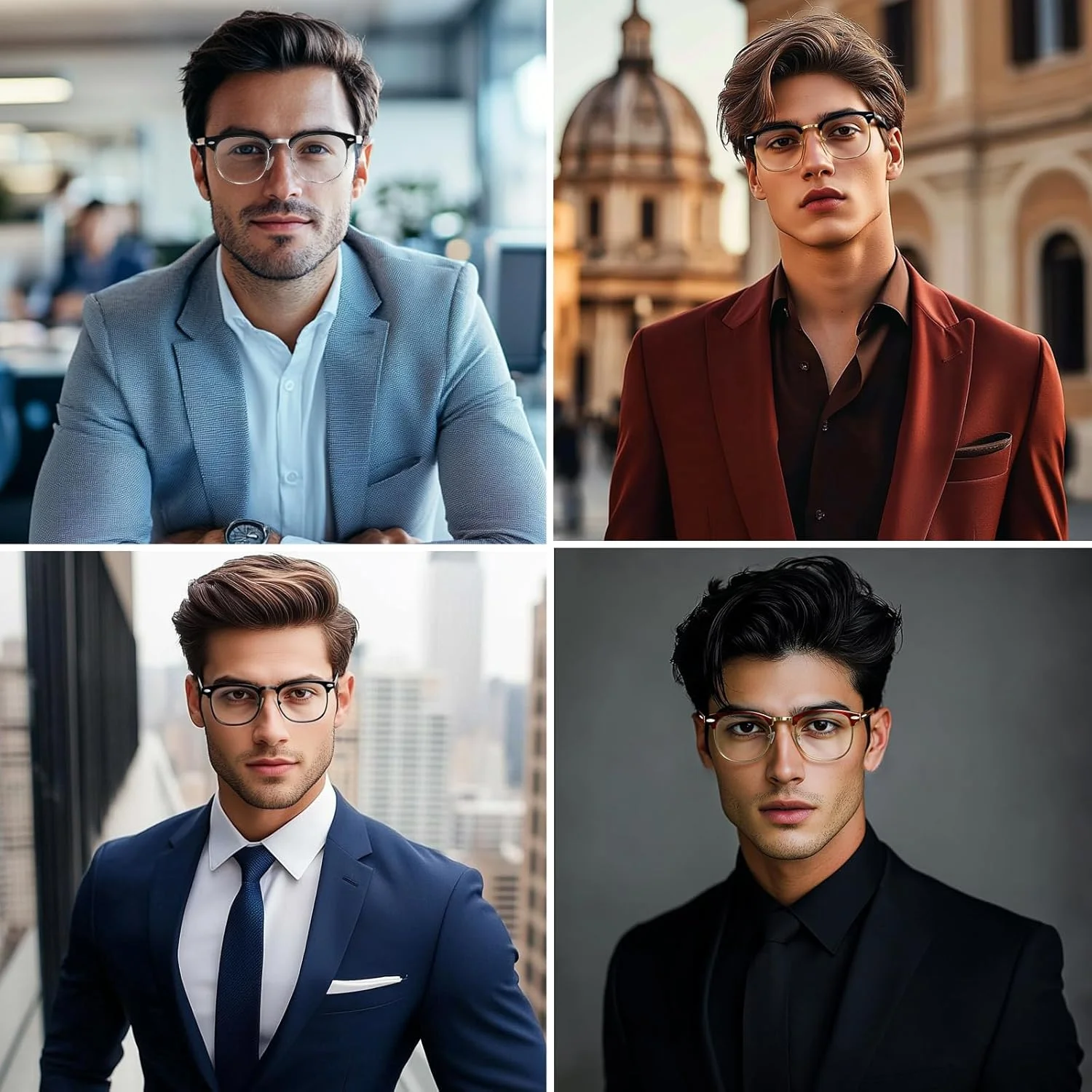 عینک های مسدود کننده نور آبی برای آقایان و بانوان، مسدود کننده 99% نور آبی برای کامپیوتر، بازی، تلویزیون و صفحه نمایش تلفن، نیم فریم