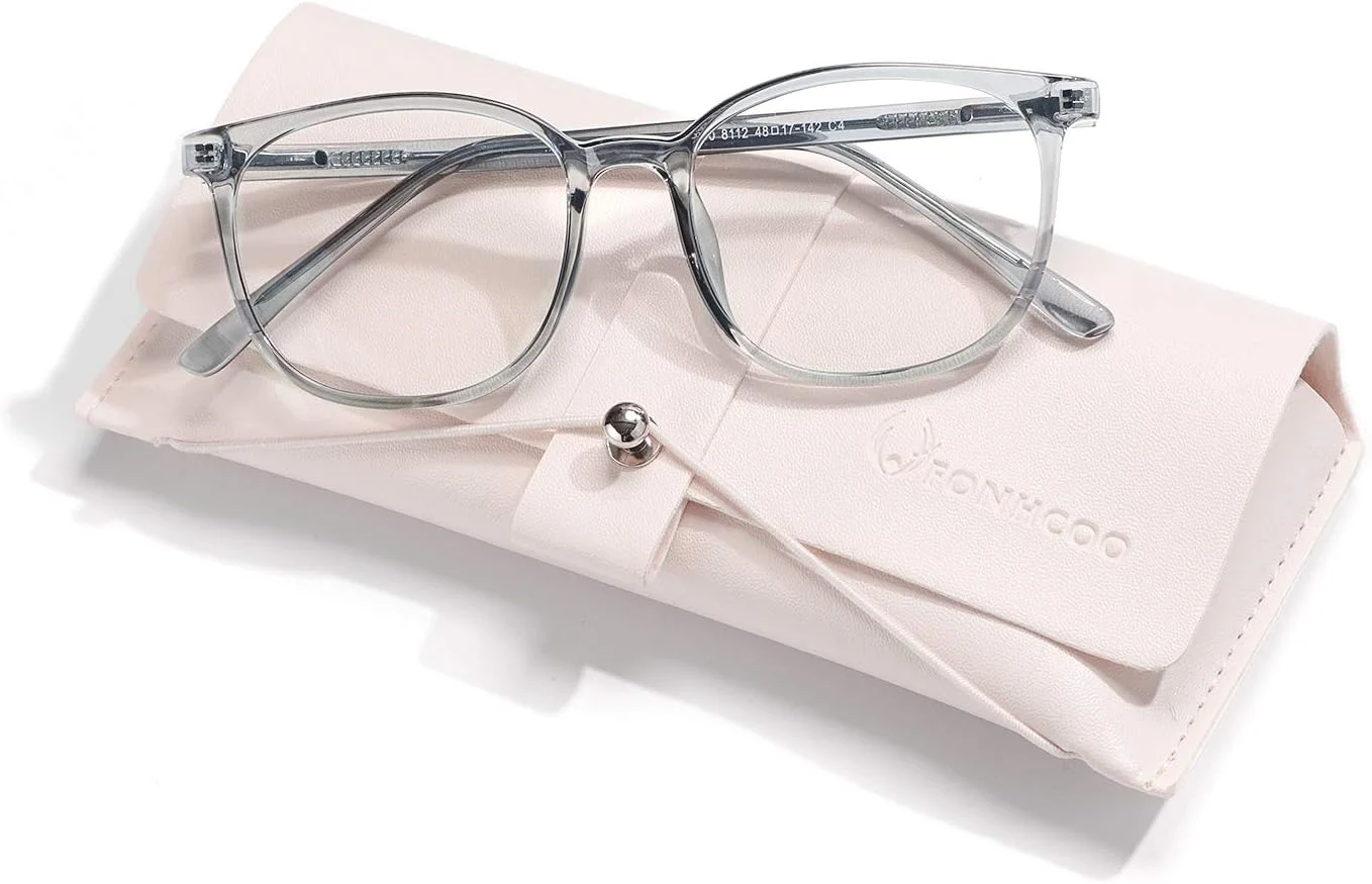 عینک مسدود کننده نور آبی FONHCOO، فریم گرد TR90، عینک شفاف ضد اشعه ماوراء بنفش، عینک کامپیوتر برای زنان و مردان عینک مسدود کننده نور آبی FONHCOO، فریم گرد TR90، عینک شفاف ضد اشعه ماوراء بنفش، عینک کامپیوتر برای زنان و مردان