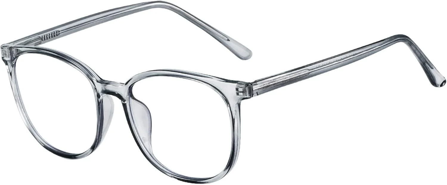 عینک مسدود کننده نور آبی FONHCOO، فریم گرد TR90، عینک شفاف ضد اشعه ماوراء بنفش، عینک کامپیوتر برای زنان و مردان