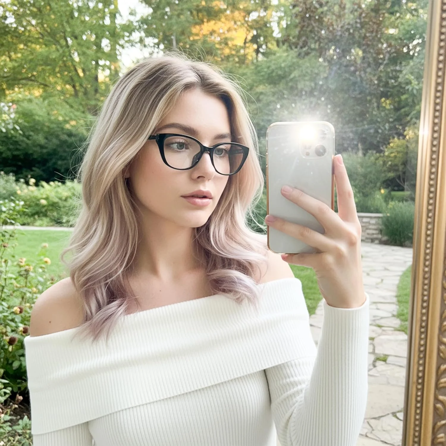 عینک مسدود کننده نور آبی زنانه FancyPink - فریم استات TR90 چشم گربه ای، عینک ضد نور آبی برای زنان