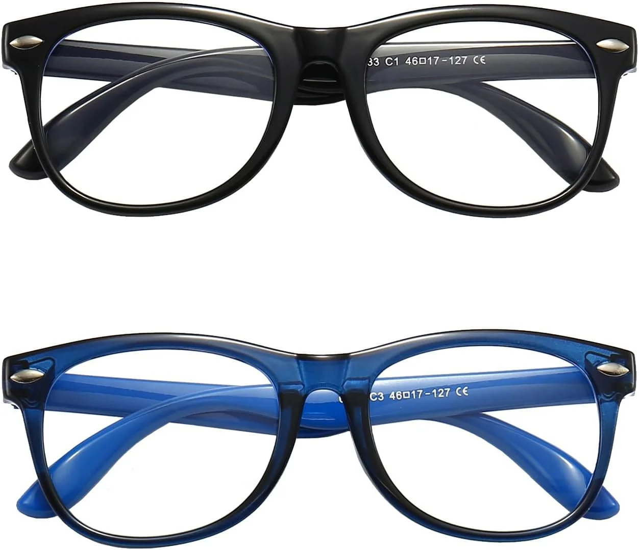 بسته 3 عددی عینک مسدود کننده نور آبی کودکان برای دختران و پسران، مناسب برای سنین 3 تا 11 سال بسته 3 عددی عینک مسدود کننده نور آبی کودکان برای دختران و پسران، مناسب برای سنین 3 تا 11 سال