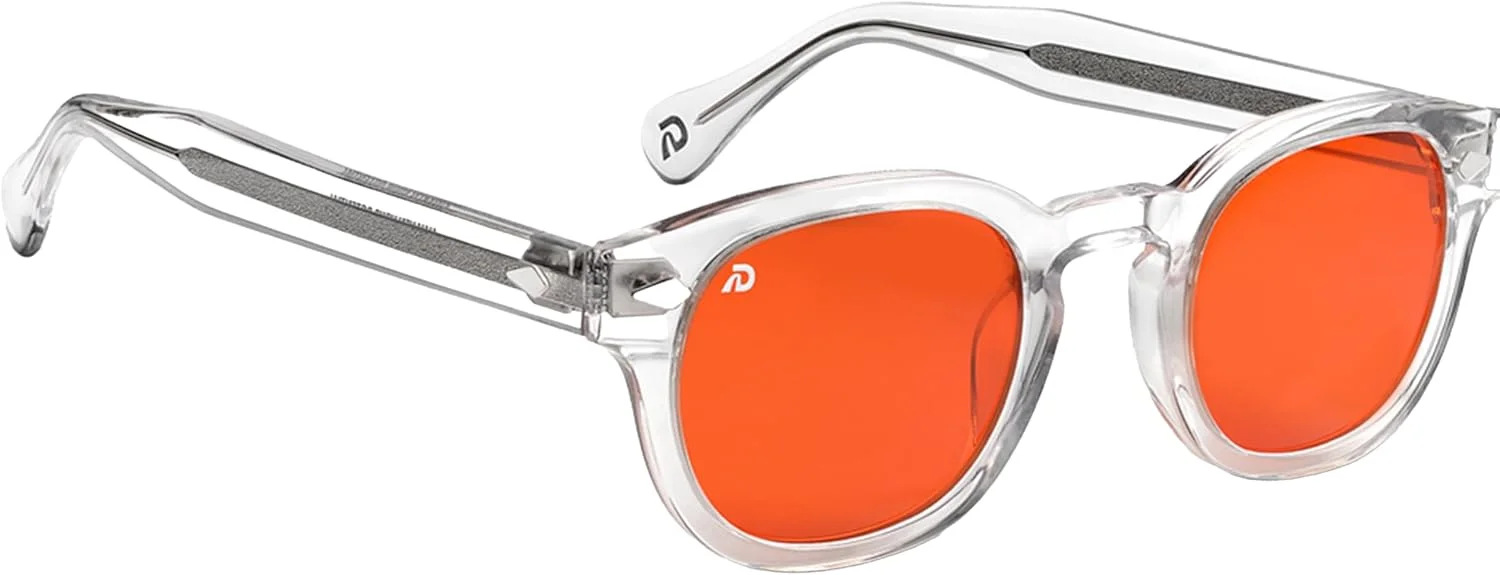 عینک های مسدود کننده نور آبی DREAM RECOVERY برای کامپیوتر، بازی و خستگی چشم ناشی از صفحه نمایش - لنزهای نارنجی شب برای پشتیبانی از خواب، مسدود کننده نور آبی و سبز برای شب های آرام - فریم اطلس