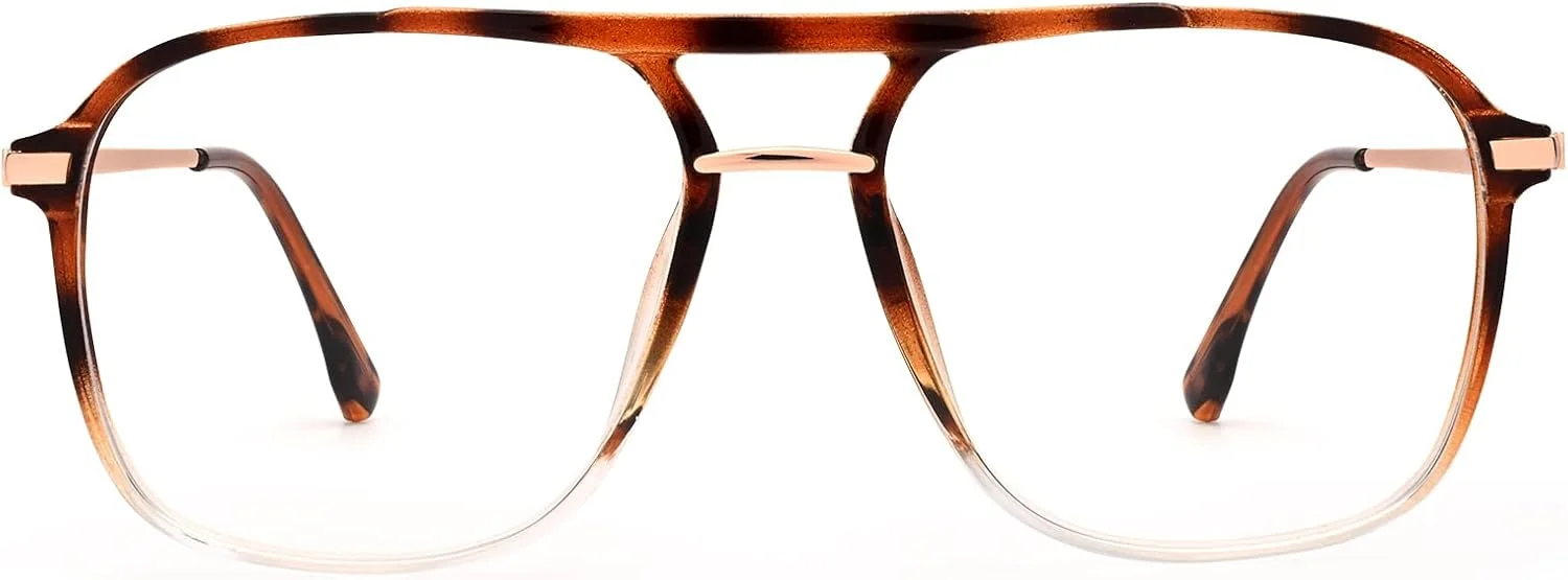 عینک خلبانی سبک قدیمی Dollger با قابلیت مسدود کردن نور آبی - فریم های شیک کلاسیک برای آقایان و بانوان - ضد خستگی چشم