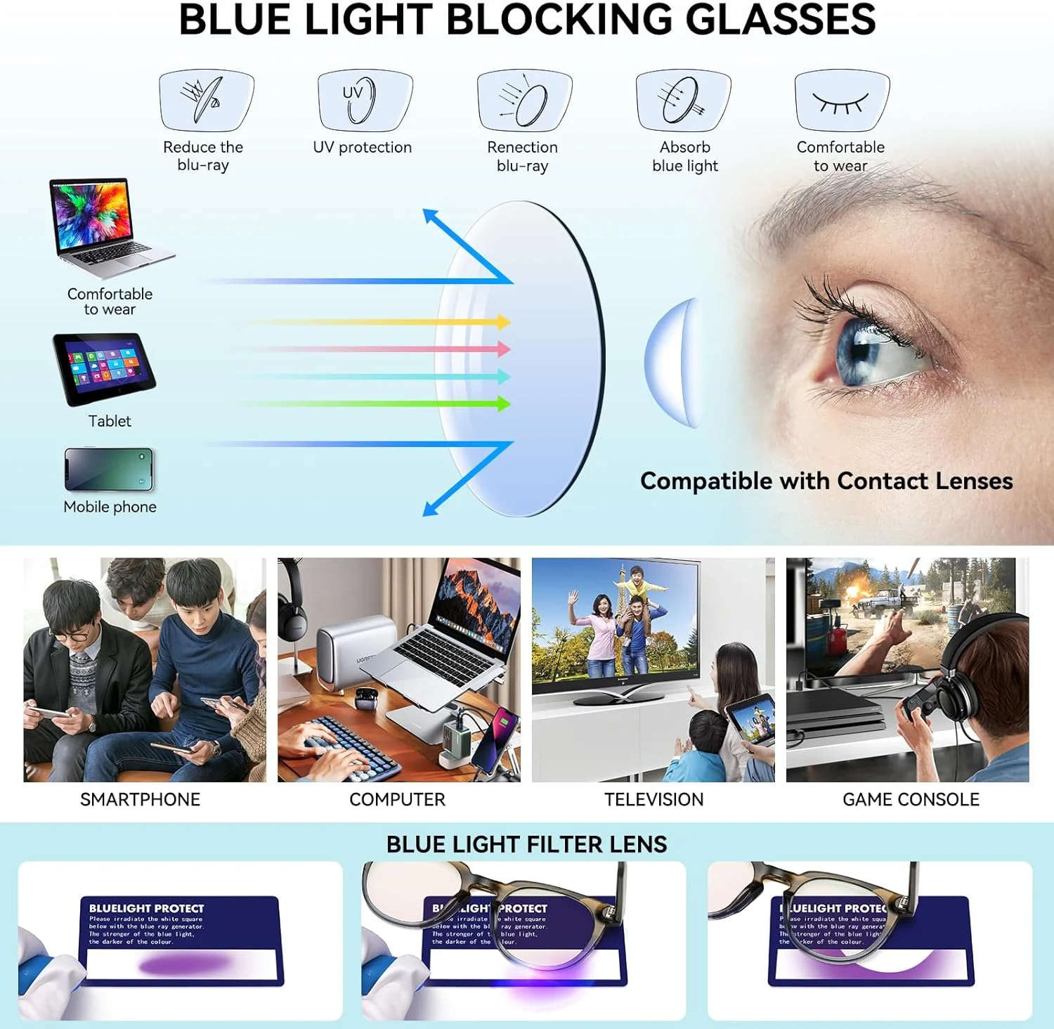 عینکهای گرد مسدود کننده نور آبی برای زنان و مردان، جنس استات با طراحی شیک عینکهای گرد مسدود کننده نور آبی برای زنان و مردان، جنس استات با طراحی شیک