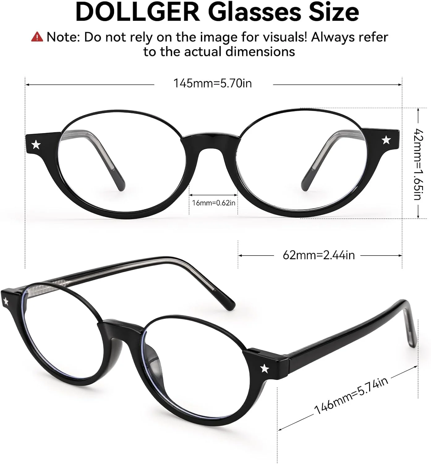 عینک کامپیوتر فریم کوچک بیضی Dollger با نور آبی برای زنان و مردان، مد روز و رترو دهه 90